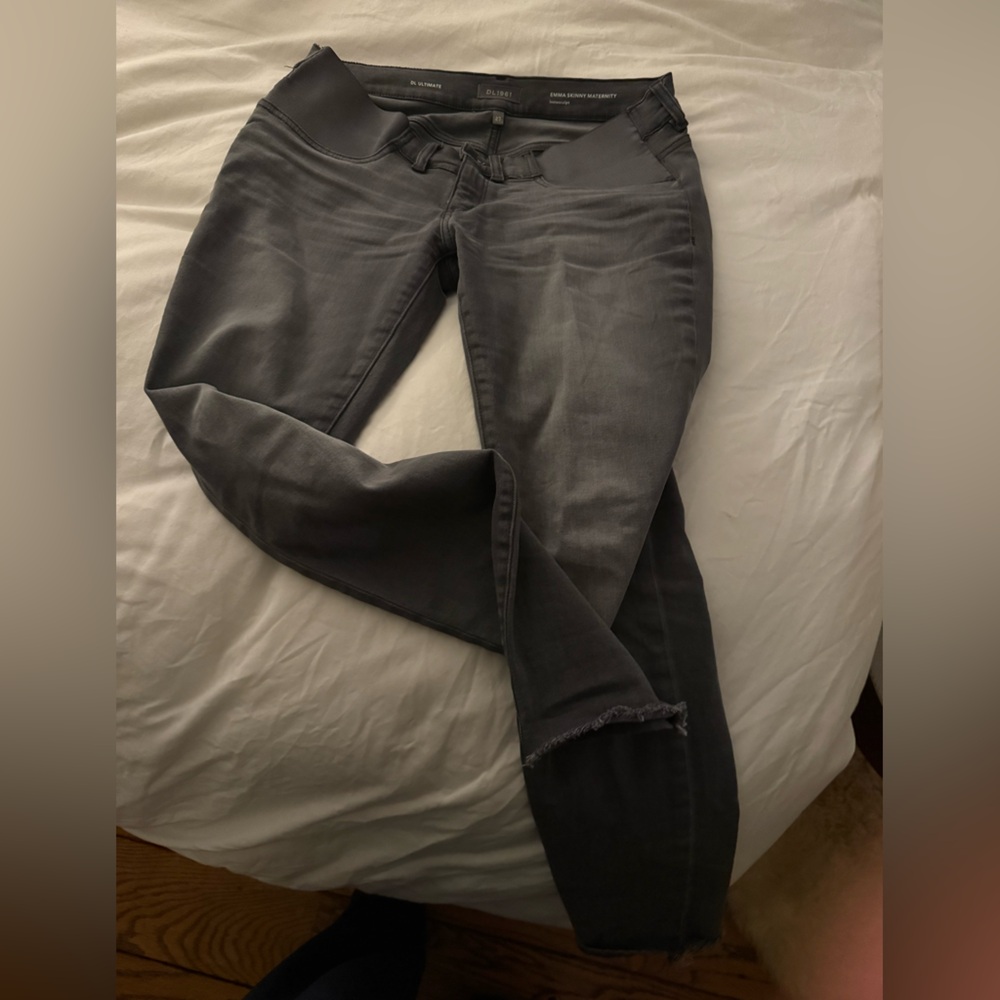Hatch High-Waist Washed Grey Emma Skinny Jeans
